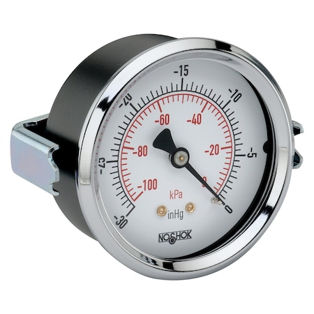 Pressure Gauge, 2.5 ABS Case, Copper Alloy Internals, 30 Psi/kPa, 1/4 NPT Back Conn